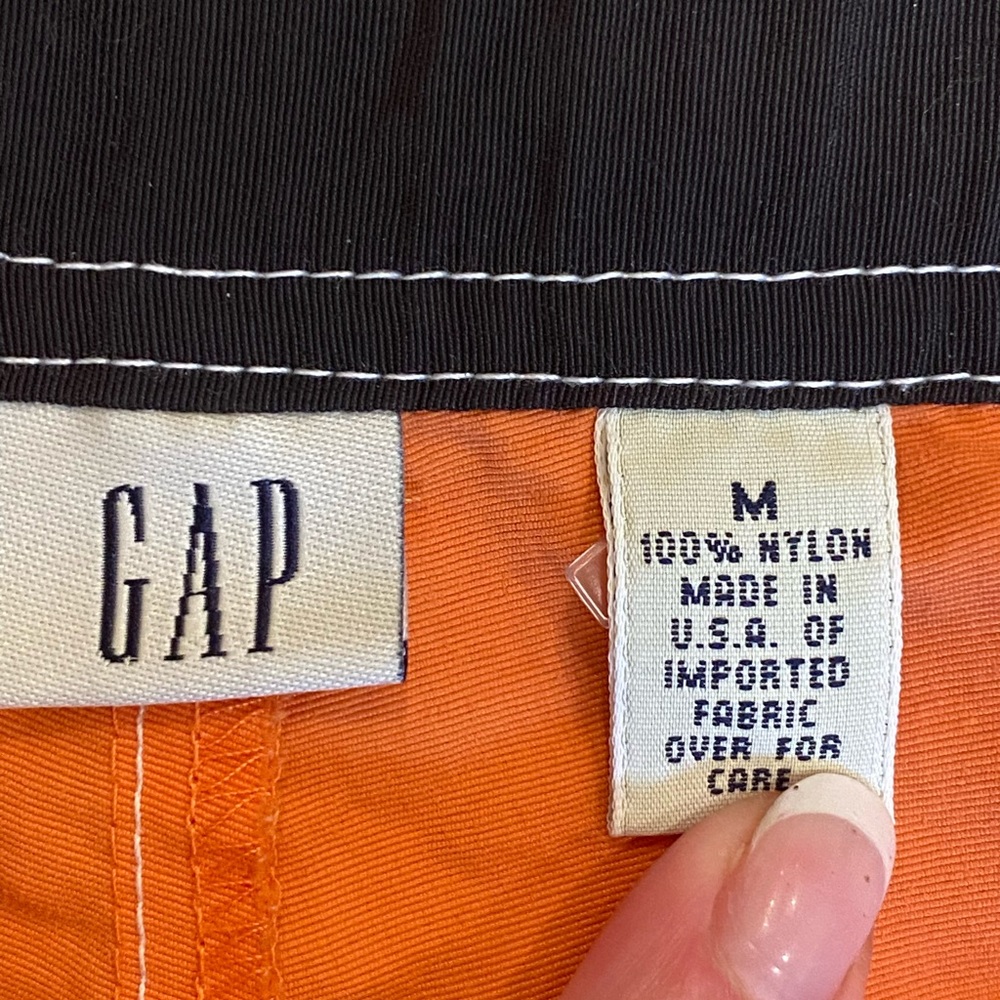 Gap Orange Blue Nylon Short Shorts M Summer Lightweight Athletic Casual Swim - Picture 6 of 6